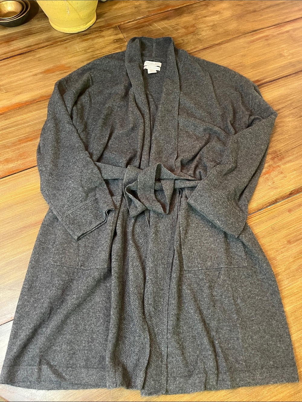 NWOT Rachel Zoe 💯% Cashmere Long Cardigan Sweater Robe Sz L